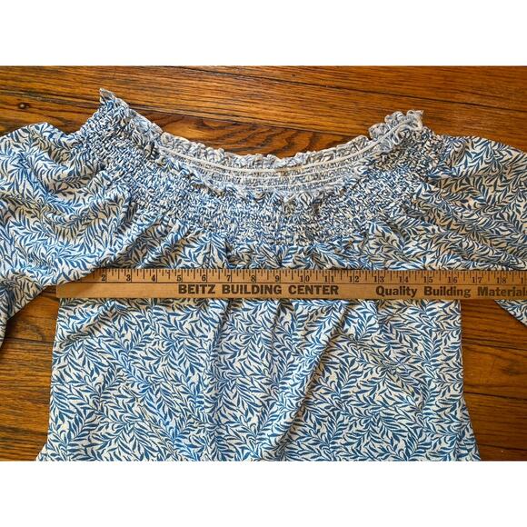 Adorable Summer Top Women’s Loose Small Melloday Blue White Lightweight - Picture 5 of 11